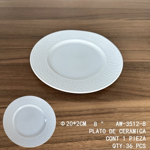 [AW-3512-8[36PZS/CAJA]] [AW-3512-8]PLATO DE CERAMICA 