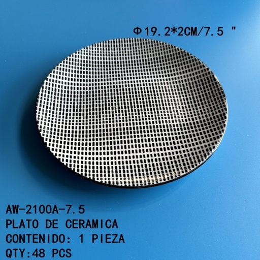 [AW-2100A-7.5[48PZS/CAJA]] [AW-2100A-7.5]PLATO DE CERAMICA 