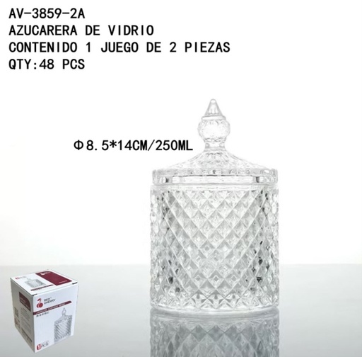 [AV-3859-2A[48PZS/CAJA]] [AV-3859-2A]AZUCARERA DE VIDRIO 