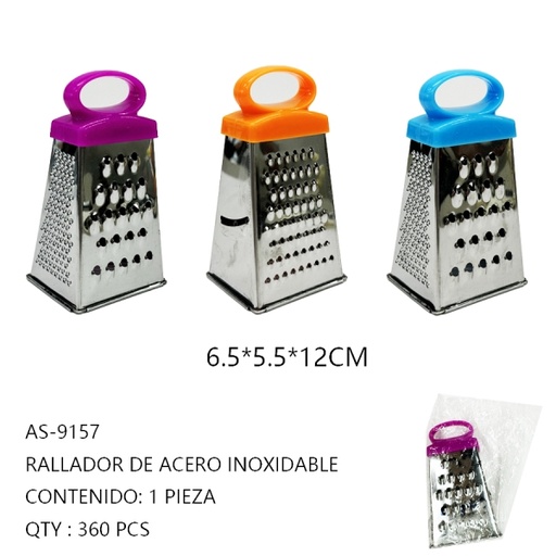 [AS-9157[360PZS/CAJA]] [AS-9157]RALLADOR DE ACERO INOXIDABLE 