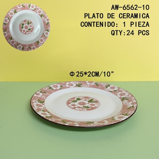 [AW-6562-10[24PZS/CAJA]] [AW-6562-10]PLATO DE CERAMICA  