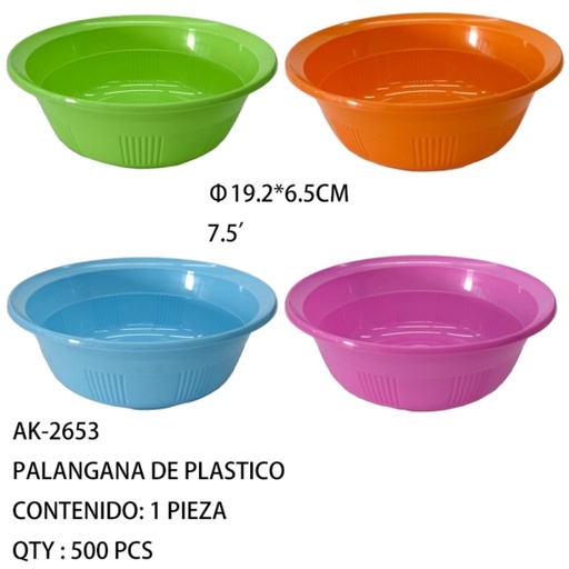 [AK-2653[500PZS/CAJA]] [AK-2653]PALANGANA DE PLASTICO 
