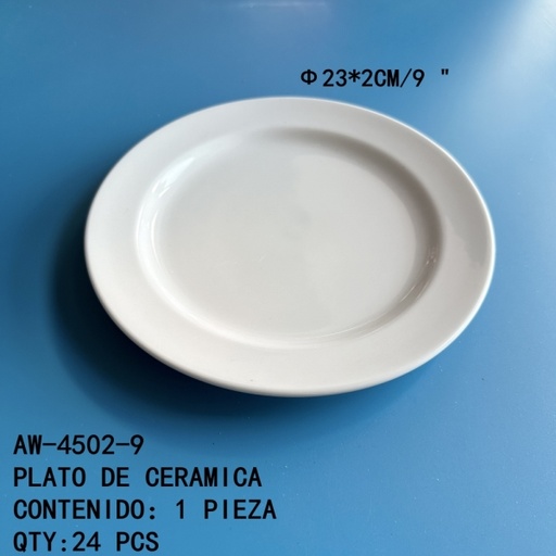 [AW-4502-9[24PZS/CAJA]] [AW-4502-9]PLATO DE CERAMICA 