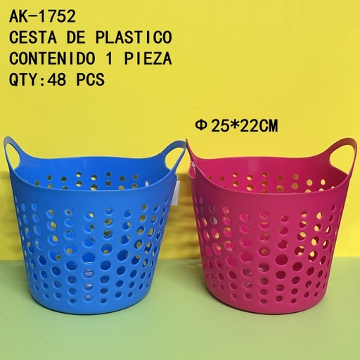 [AK-1752[48PZS/CAJA]] [AK-1752]CESTA DE PLASTICO 