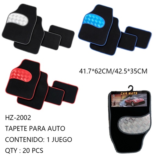 [HZ-2002[20PZS/CAJA]] [HZ-2002]TAPETE PARA AUTO 