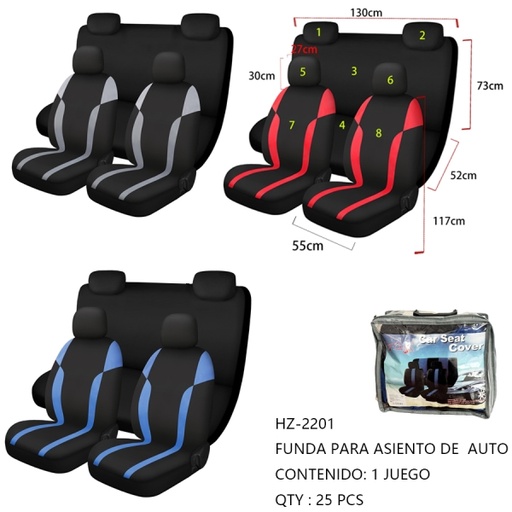 [HZ-2201[25PZS/CAJA]] [HZ-2201]FUNDA PARA ASIENTO DE  AUTO 