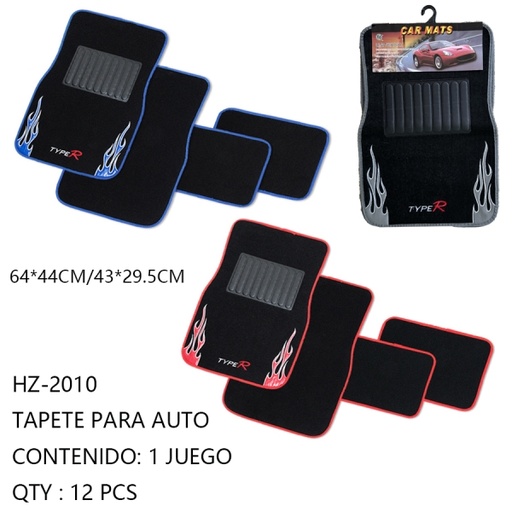 [HZ-2010[12PZS/CAJA]] [HZ-2010]TAPETE PARA AUTO 
