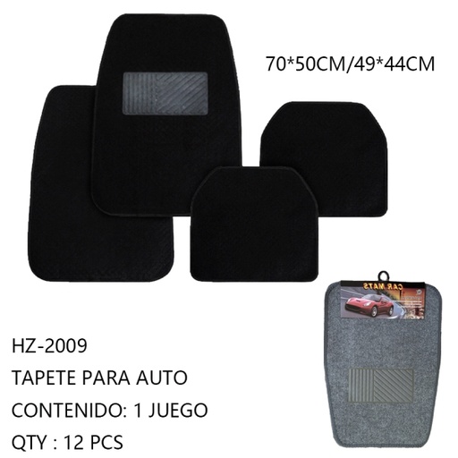 [HZ-2009[12PZS/CAJA]] [HZ-2009]TAPETE PARA AUTO 