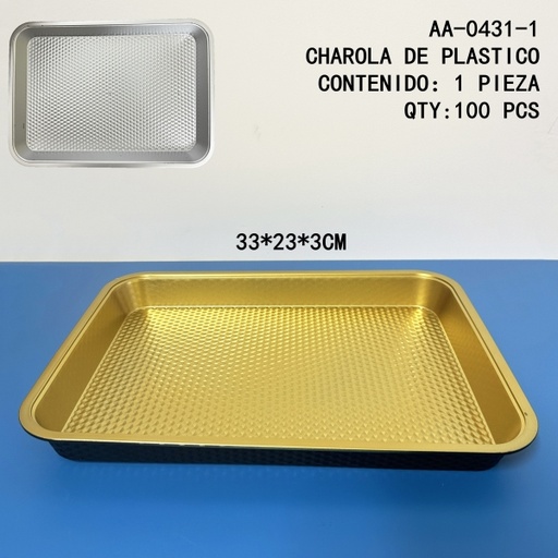 [AA-0431-1[100PZS/CAJA]] [AA-0431-1] CHAROLA DE PLASTICO 
