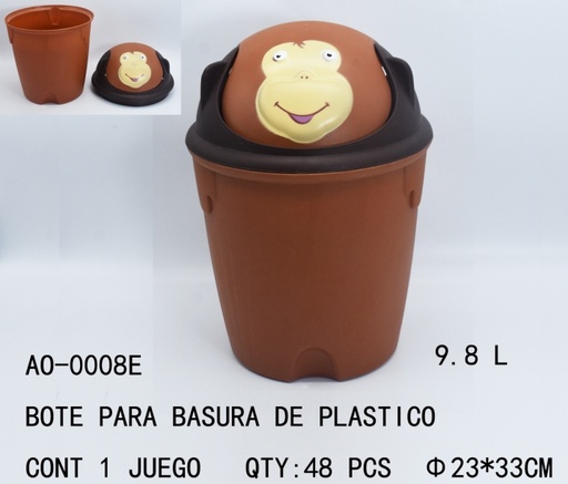 [AO-0008E[48PZS/CAJA]] [AO-0008E]BOTE PARA BASURA DE PLASTICO 