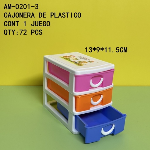 [AM-0201-3[72PZS/CAJA]] [AM-0201-3]CAJONERA DE PLASTICO 