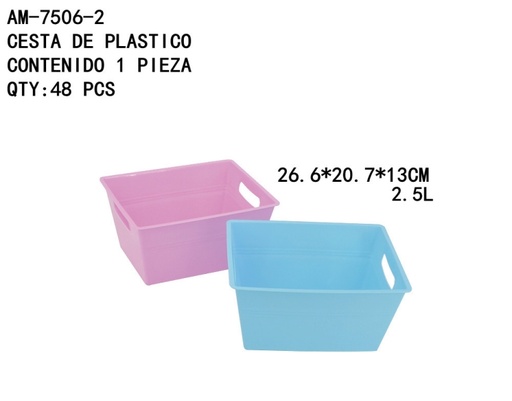 [AM-7506-2[48PZS/CAJA]] [AM-7506-2]CESTA DE PLASTICO 