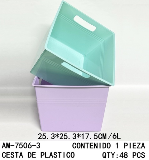 [AM-7506-3[48PZS/CAJA]] [AM-7506-3]CESTA DE PLASTICO 