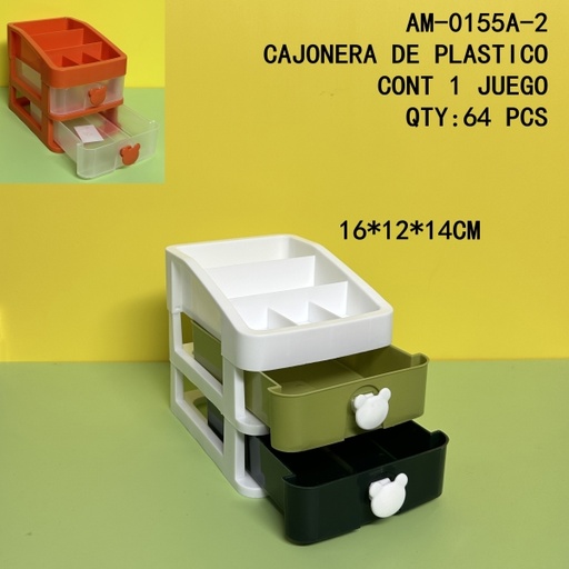 [AM-0155A-2[64PZS/CAJA]] [AM-0155A-2]CAJONERA DE PLASTICO 