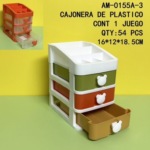 [AM-0155A-3[54PZS/CAJA]] [AM-0155A-3]CAJONERA DE PLASTICO 