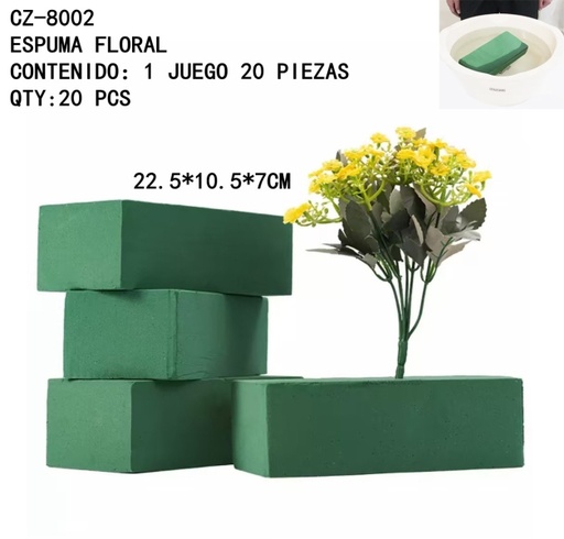 [CZ-8002[20PZS/CAJA]] [CZ-8002]ESPUMA FLORAL 