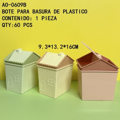 [AO-0609B[60PZS/CAJA]] [AO-0609B]BOTE PARA BASURA DE PLASTICO 