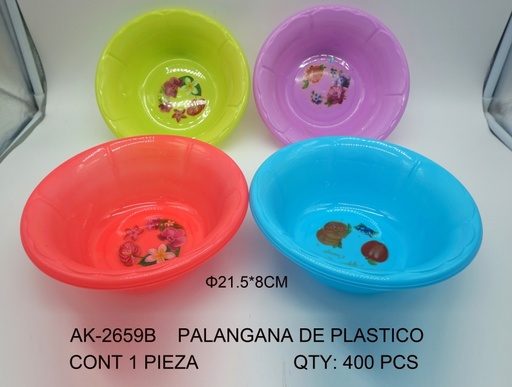 [AK-2659B[400PZS/CAJA]] [AK-2659B]PALANGANA DE PLASTICO 