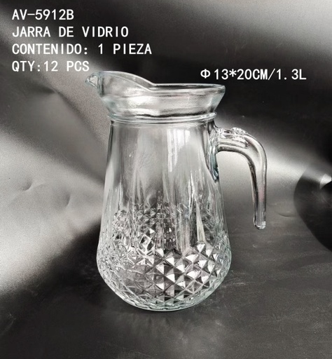 [AV-5912B[12PZS/CAJA]] [AV-5912B]JARRA DE VIDRIO 