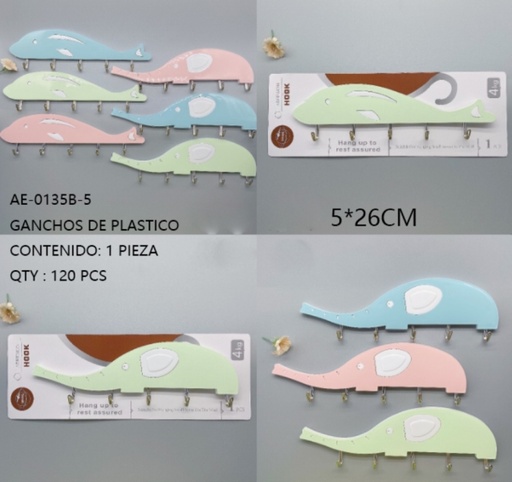 [AE-0135B-5[120PZS/CAJA]] [AE-0135B-5]GANCHOS DE PLASTICO 