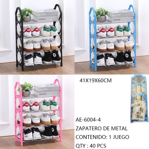 [AE-6004-4[40PZS/CAJA]] [AE-6004-4]ZAPATERO DE METAL 