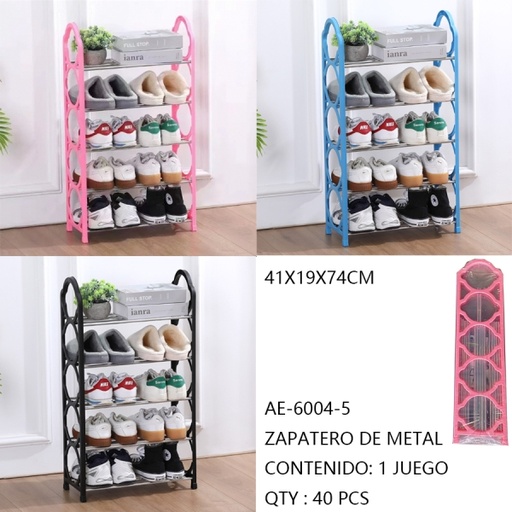 [AE-6004-5[40PZS/CAJA]] [AE-6004-5]ZAPATERO DE METAL 