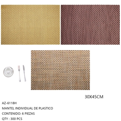[AZ-6118H[300PZS/CAJA]] [AZ-6118H]MANTEL INDIVIDUAL DE PLASTICO 