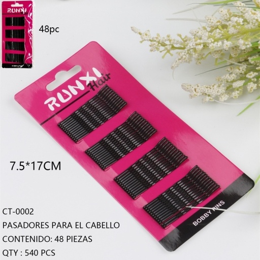 [CT-0002[540PZS/CAJA]] [CT-0002]PASADORES PARA EL CABELLO 