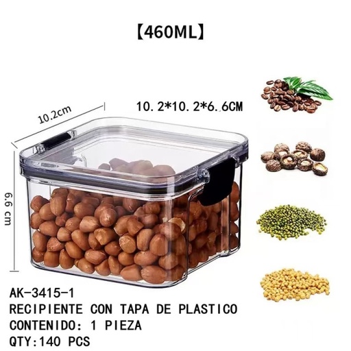 [AK-3415-1[140PZS/CAJA]] [AK-3415-1]RECIPIENTE CON TAPA DE PLASTICO 