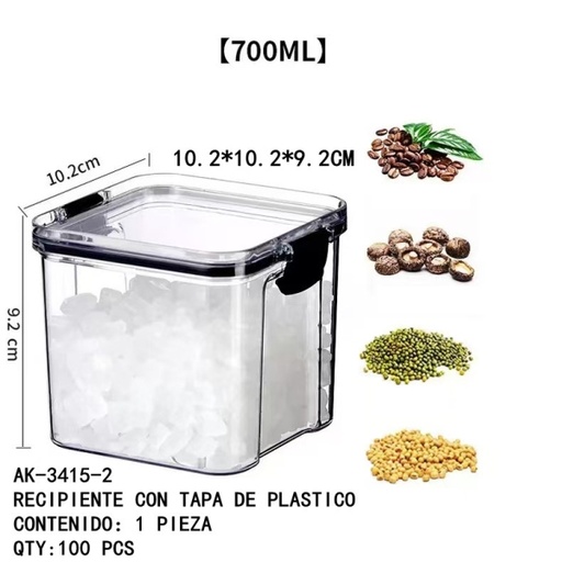[AK-3415-2[100PZS/CAJA]] [AK-3415-2]RECIPIENTE CON TAPA DE PLASTICO 
