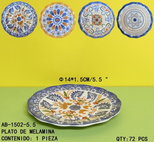 [AB-1502-5.5[72PZS/CAJA]] [AB-1502-5.5]PLATO DE MELAMINA 