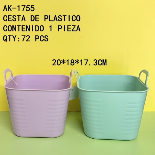 [AK-1755 [72 PZS/CAJA]] [AK-1755] CESTA DE PLASTICO 