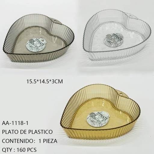 [AA-1118-1 [160 PZS/ CAJA]] [AA-1118-1] PLATO DE PLASTICO 