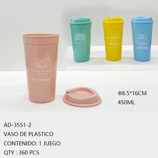 [AD-3551-2 [360 PZS/ CAJA]] [AD-3551-2] VASO DE PLASTICO 