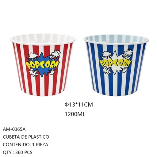 [AM-0365A [360 PZS/ CAJA]] [AM-0365A] CUBETA DE PLASTICO 