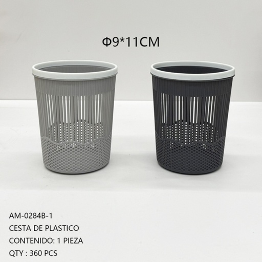 [AM-0284B-1 [360 PZS/ CAJA]] [AM-0284B-1] CESTA DE PLASTICO 