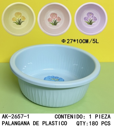 [AK-2657-1 [180 PZS/ CAJA]] [AK-2657-1] PALANGANA DE PLASTICO 