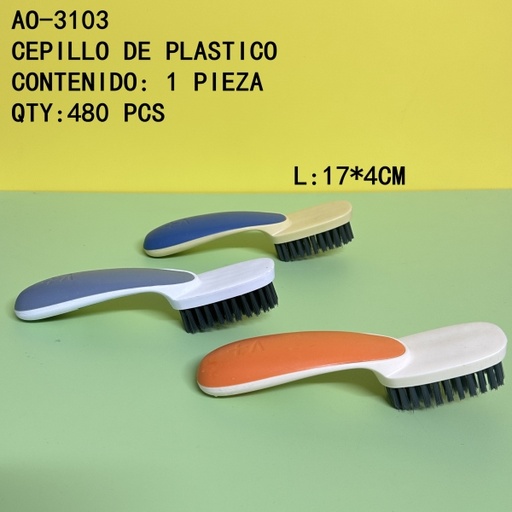[AO-3103 [480 PZS/ CAJA]] [AO-3103] CEPILLO DE PLASTICO 