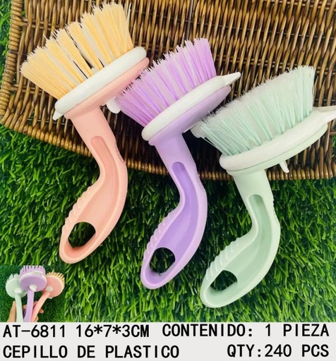 [AT-6811 [240 PZS/ CAJA]] [AT-6811] CEPILLO DE PLASTICO 