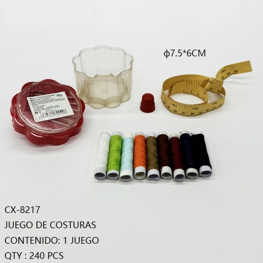[CX-8217 [240 PZS/ CAJA]] [CX-8217] JUEGO DE COSTURAS 