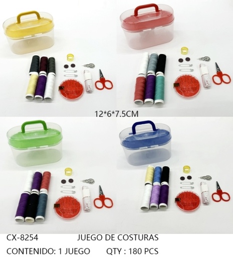 [CX-8254 [180 PZS/ CAJA]] [CX-8254] JUEGO DE COSTURAS 