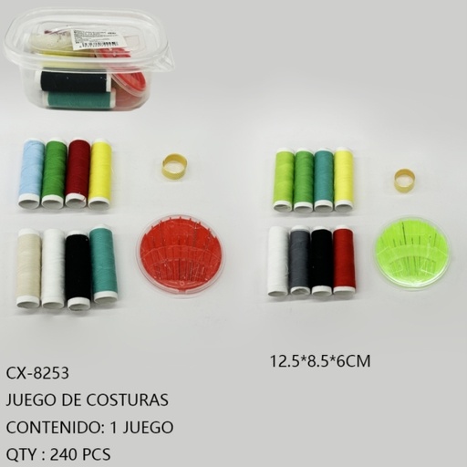 [CX-8253 [240 PZS/ CAJA]] [CX-8253] JUEGO DE COSTURAS 