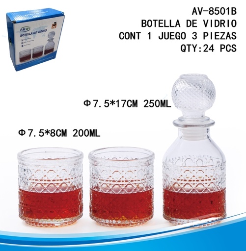 [AV-8501B [24 PZS/ CAJA]] [AV-8501B] BOTELLA DE VIDRIO 