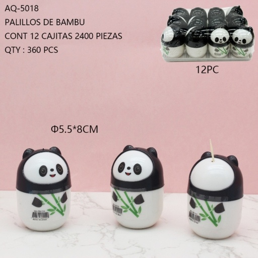 [AQ-5018 [360 PZS/ CAJA]] [AQ-5018] PALILLOS DE BAMBU 