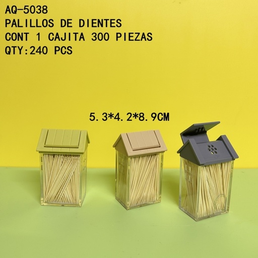 [AQ-5038 [240 PZS/ CAJA]] [AQ-5038] PALILLOS DE DIENTES 