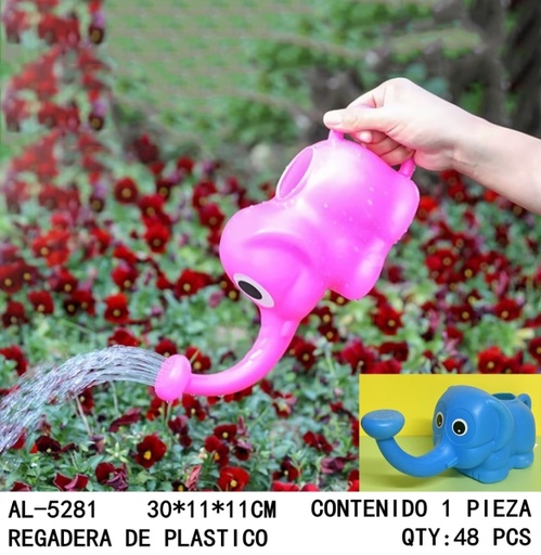 [AL-5281 [48 PZS/ CAJA]] [AL-5281] REGADERA DE PLASTICO 
