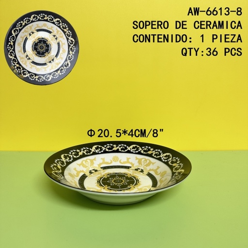 [AW-6613-8 [36 PZS/ CAJA]] [AW-6613-8] SOPERO DE CERAMICA 