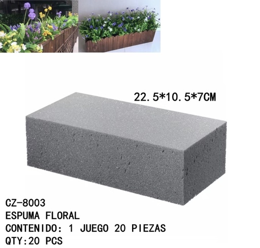 [CZ-8003 [20 PZS/CAJA]] [CZ-8003] ESPUMA FLORAL 