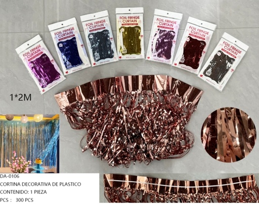 [DA-0106 [300 PZS/ CAJA]] [DA-0106] CORTINA DECORATIVA DE PLASTICO 