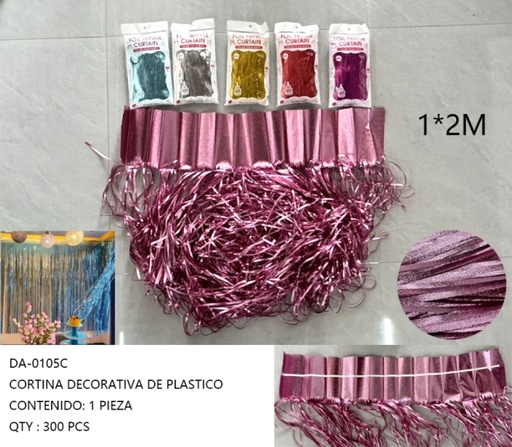 [DA-0105C [300 PZS/ CAJA]] [DA-0105C] CORTINA DECORATIVA DE PLASTICO 